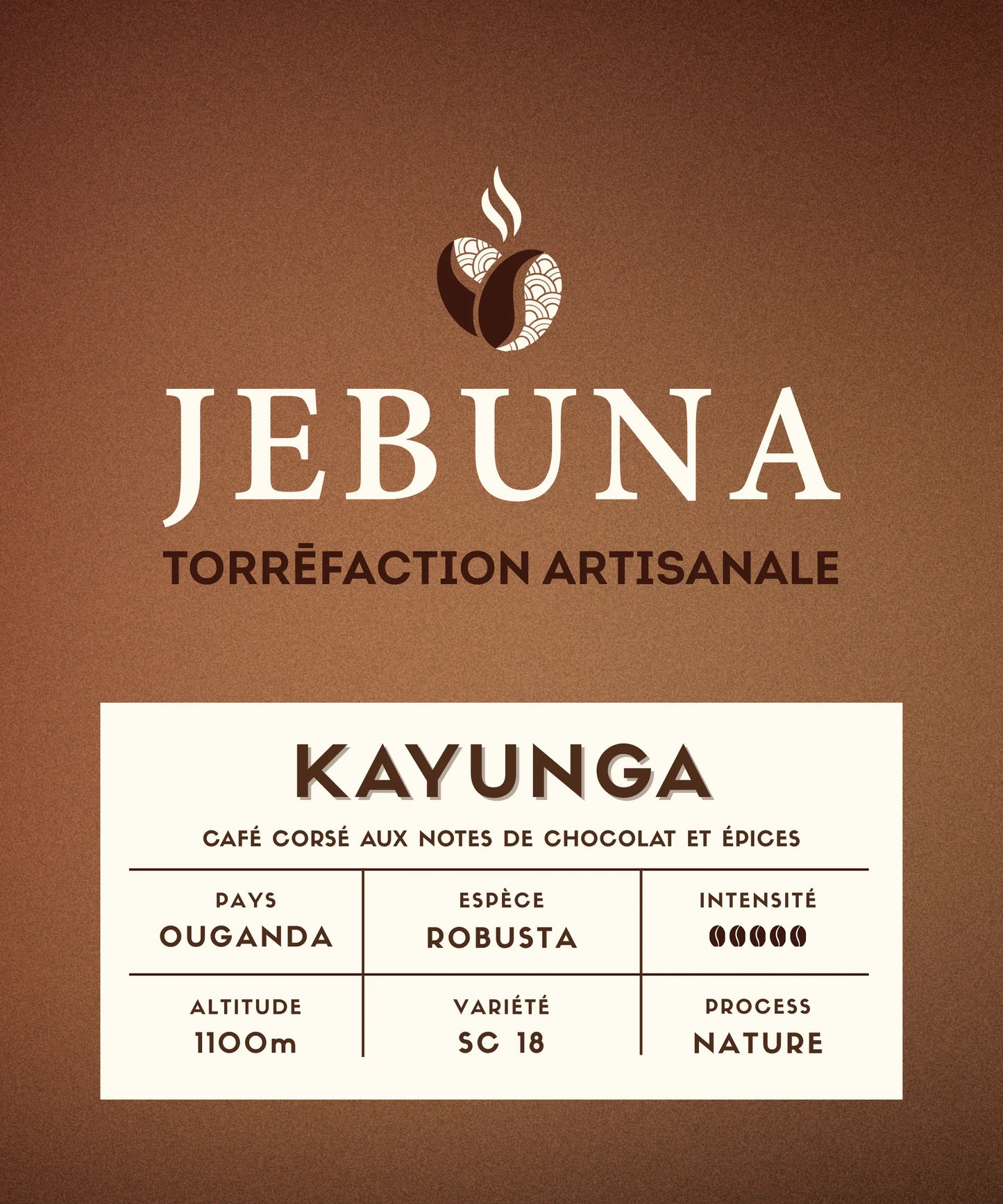Café corsé aux notes de chocolat et d'épices | KAYUNGA Jebuna coffee